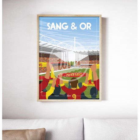 Affiche Lens "Sang & Or" 50x70cm par Wim'