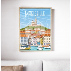 Affiche Marseille 50 x 70 cm