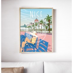Poster Saint-Tropez Reproduction - Format 50x70 Cm, Papier 300 G/m², Sans Cadre - Fichier Numérique HD Disponible Sur Demande