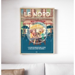 Nord - "C'est le Nord" - 50 x 70 cm -  par Wim'