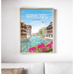 Affiche Strasbourg 50x70 cm