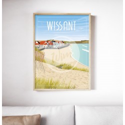 Affiche Wissant "Plage" 50 x 70 cm