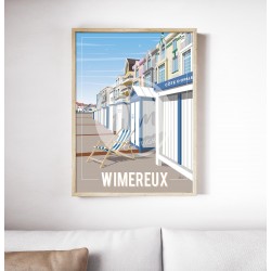 Affiche Wimereux "La Digue" 50 x 70 cm
