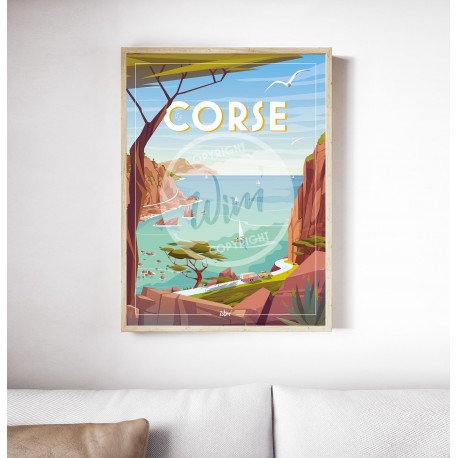 Affiche Corse 50x70cm