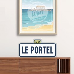 "Le Portel" City Road Sign / 42x20cm
