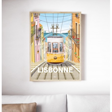 Affiche Lisbonne par Wim'