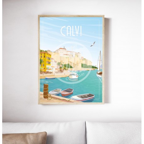 Affiche Calvi 50x70cm