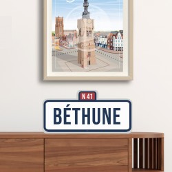"Béthune" City Road Sign / 42x20cm