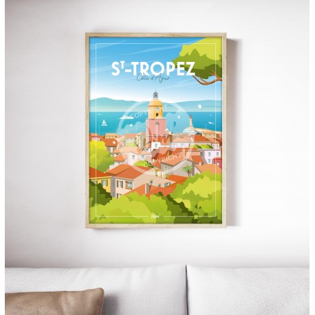 Affiche Saint-Tropez 50x70cm