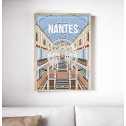 Affiche Nantes "De Passage à Nantes" 50x70cm