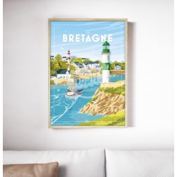 Affiche Bretagne 50x70cm