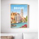 Affiche Bruges 50x70cm