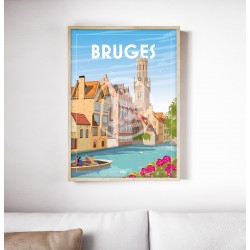 Affiche Bruges 50x70cm