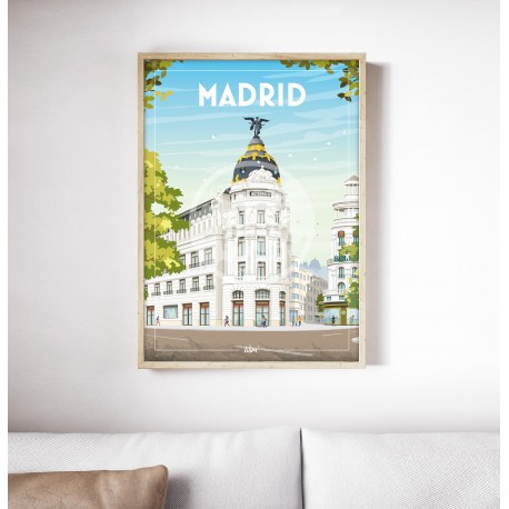 Affiche Madrid 50x70cm