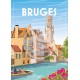 Affiche Bruges 50x70cm