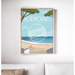 Affiche Noirmoutier "Plage des Dames" 50x70cm