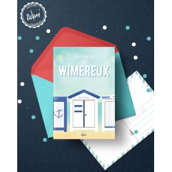 Wimereux - "Cabine" Postcard / 10x15cm