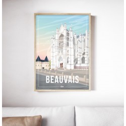 Affiche Beauvais - "La Cathédrale" 50x70cm
