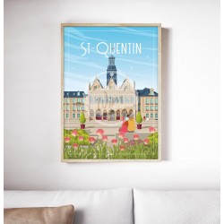 Affiche Saint-Quentin - "Détente" 50x70cm