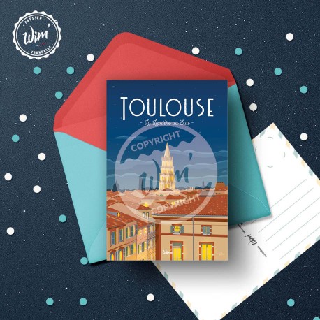 Carte postale Toulouse - "Toi, Toi, mon Toit" 10x15cm