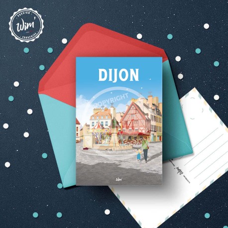 Carte Postale Dijon 10x15cm