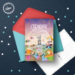 Carte postale Dunkerque "Le Carnaval" 10x15cm