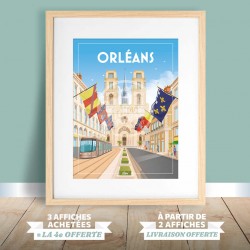 Affiche Orléans - "Rue Jeanne d'Arc"