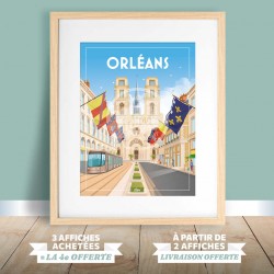 Orléans - "Rue Jeanne d'Arc" Poster