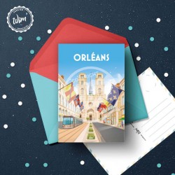 Orléans - "Rue Jeanne d'Arc" Postcard |10x15cm