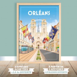 Orléans - "Rue Jeanne d'Arc" Poster