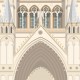 Amiens - La Cathédrale Postcard  / 10x15cm