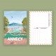 Carte postale Annecy - "Pont des Amours"  / 10x15cm