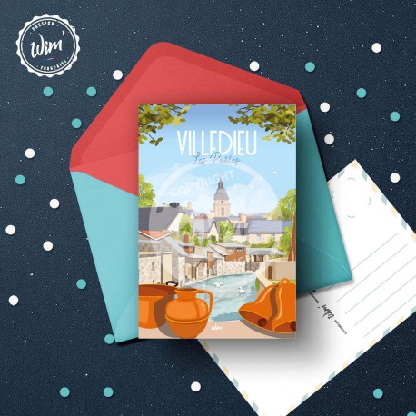 Carte postale Villedieu-Les-Poêles  / 10x15cm