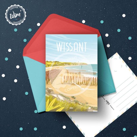 Wissant - "Plage de la Dune d'Aval" Postcard  / 10x15cm