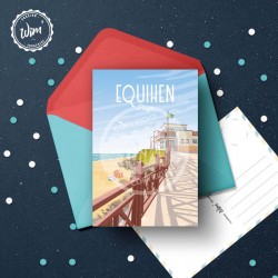 Carte postale Équihen - "Détente à Équihen" / 10x15cm