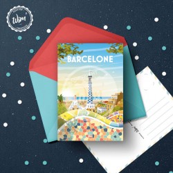 Carte Postale Barcelone / 10x15cm