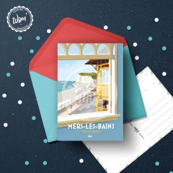 Carte Postale Mers-les-Bains - "Vue sur Mer(s)" / 10x15cm
