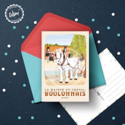 Samer - "La Maison du Cheval Boulonnais" Postcard / 10x15cm