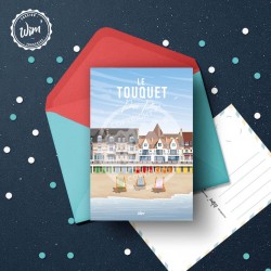 Carte postale Le Touquet - "Plage" / 10x15cm