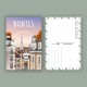 Carte Postale Nantes - "Toi, Toi, Mon Toit"  / 10x15cm