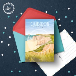Carte postale Quiberon - "La Côte Sauvage" / 10x15cm