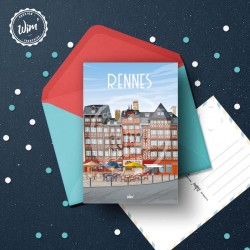 Carte postale Rennes - "Détente" / 10x15cm