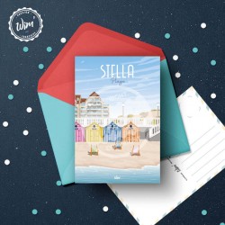Carte postale Stella-Plage - "Détente" / 10x15cm