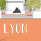 Lyon - "Place Bellecour" Postcard / 10x15cm