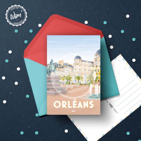 Orléans - "Place du Martroi" Postcard / 10x15cm