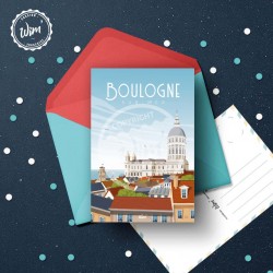 Carte postale Boulogne-sur-Mer - "Du côté de Boulogne" / 10x15cm