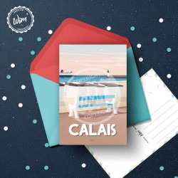 Calais - "Détente à Calais" Postcard / 10x15cm