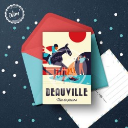 Deauville - "Ville de Plaisirs" Postcard / 10x15cm