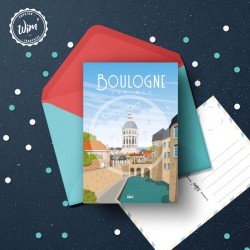 Carte Postale Boulogne-sur-Mer - "Balade en Vieille-Ville" / 10x15cm