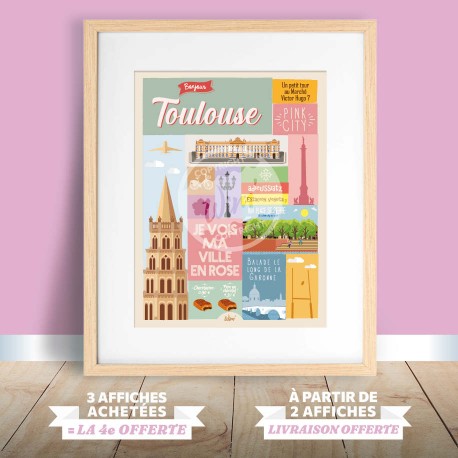 Toulouse - "Bonjour Toulouse" Poster